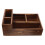 wooden storage box multi-compartment organizer for office home brown 10