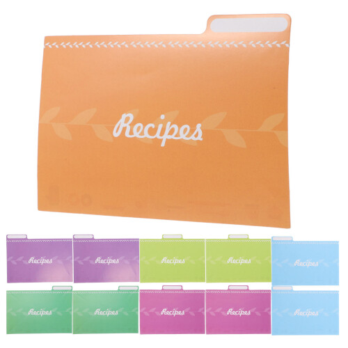 12Pièces Diviseurs Papier Recettes Multi Usage Colorés Cuisine Maison
