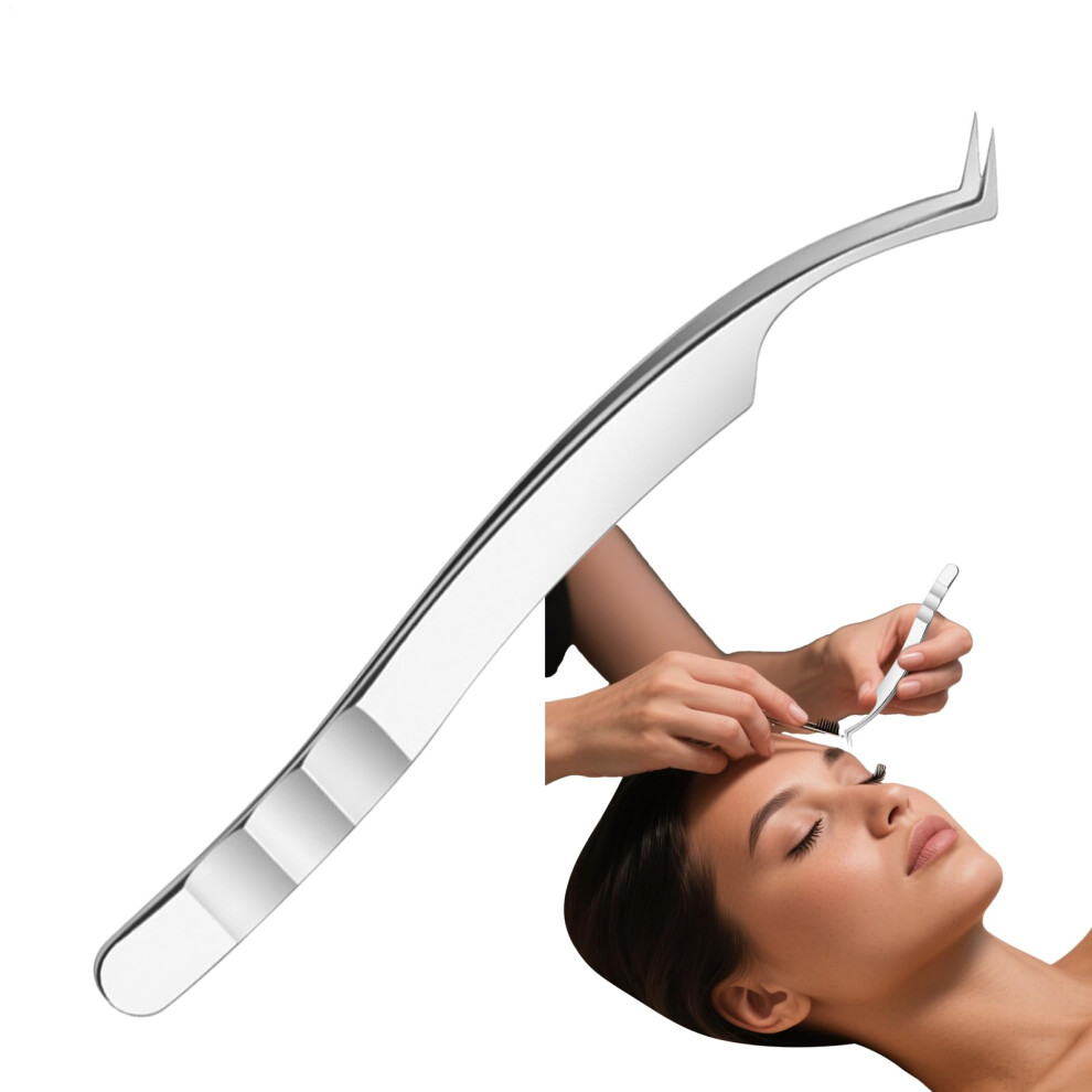 Tweezers for Lashes Curved Lash Flowering Tweezers, Stainless Steel Eyelash Grafting Tool For Grooming Women