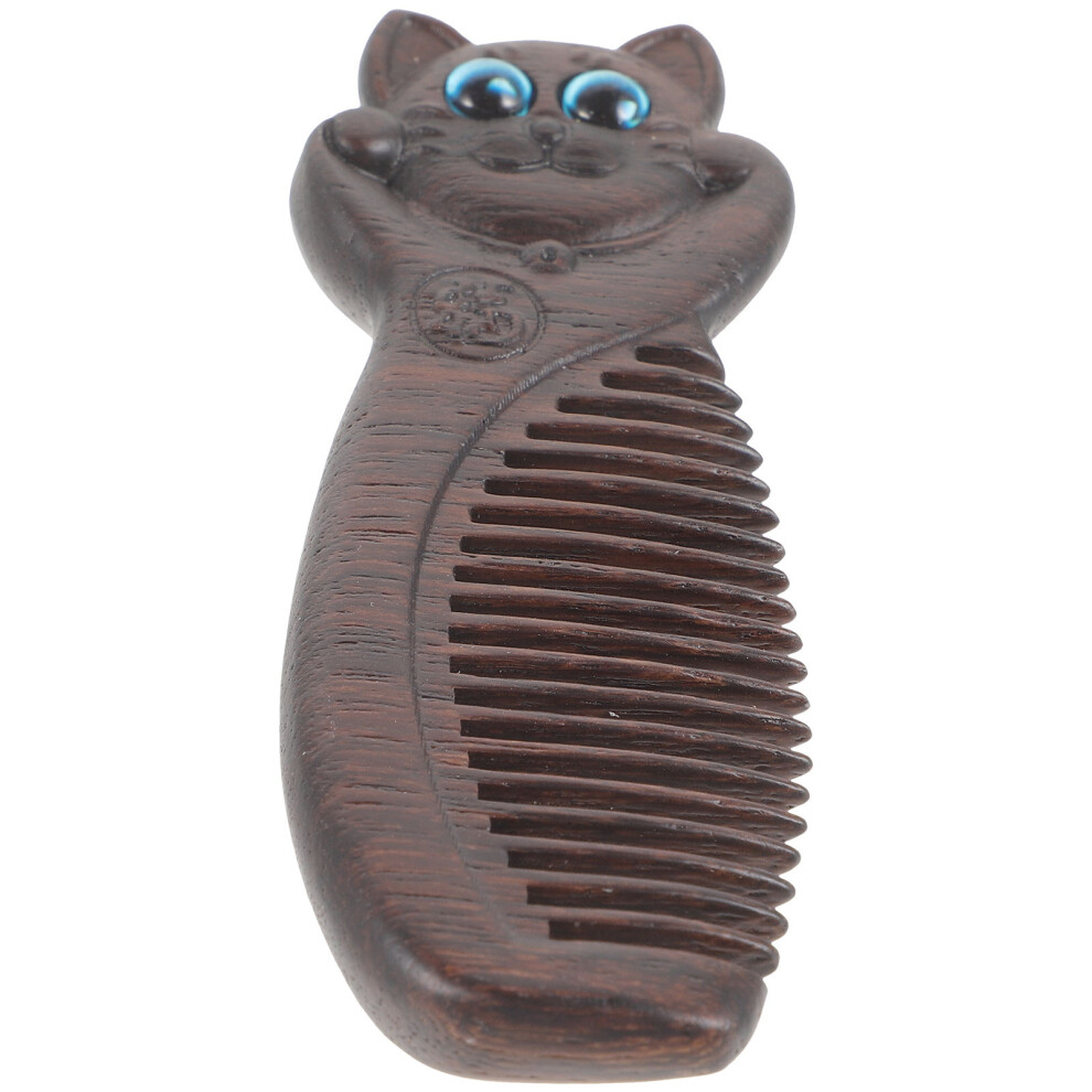 Happyyami Unisex Wooden Wide Tooth Comb For Detangling No Static
