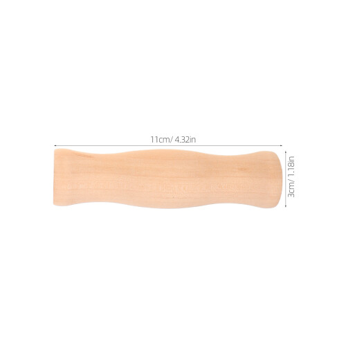 6 pcs wooden bucket handle replacement no hole ergonomic grip 2