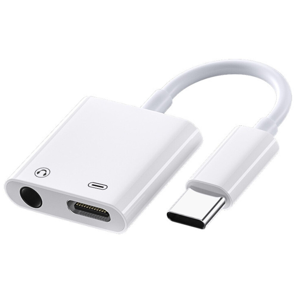 Usb C To 3.5Mm Audio Headphone And Charge Adapter 2In1, Fast Charging Usb-C Audio And Power Dongle For Usb-C Devices 9393856906826