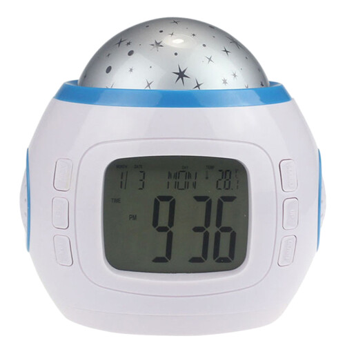 night lamp alarm clock with bedside projection light