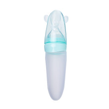baby squeezing feeding bottle silicone rice paste feeder green
