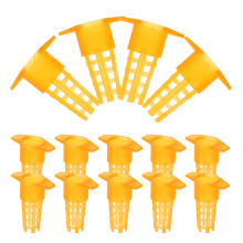60pcs Bee Queen Cage Protector for Rearing Cups Incubation Bases