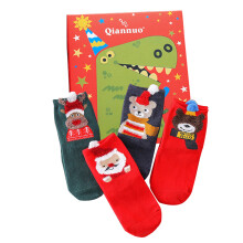 4 pairs baby christmas cotton socks cartoon unisex kids sports socks