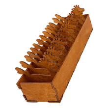 15pcs wooden deer thread spools for sewing yarn organizing