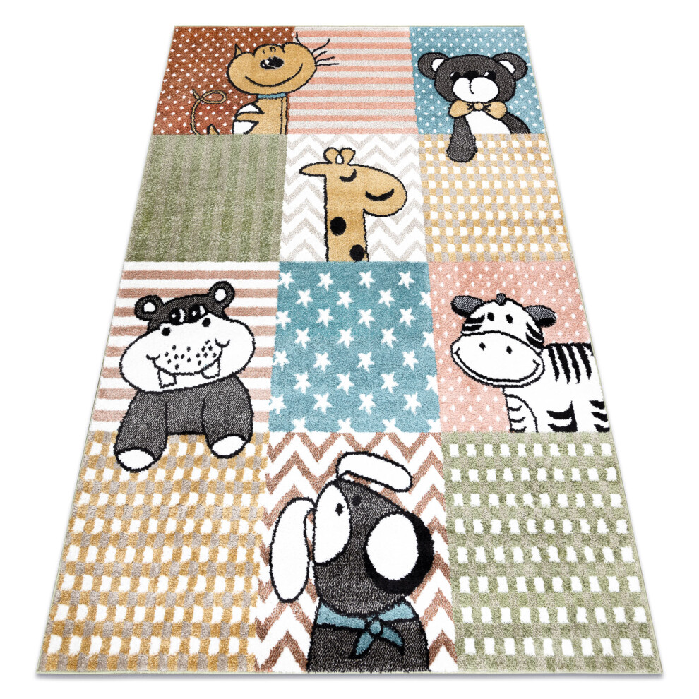 Carpet Fun Pets For Children, Animals Colorful Multi 200X290 Cm Multicoloured Rugsx
