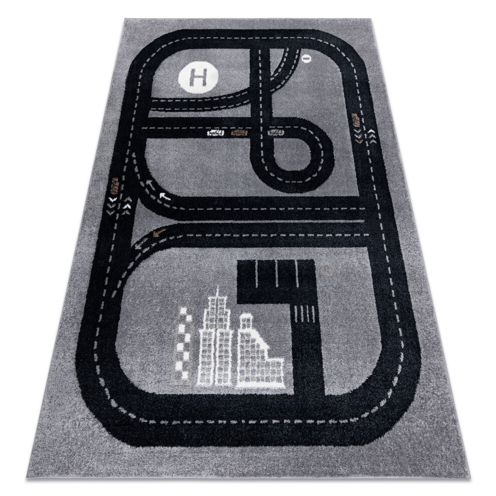 Carpet Fun Track For Children, Street, Town 160X220 Cm Grey Rugsx