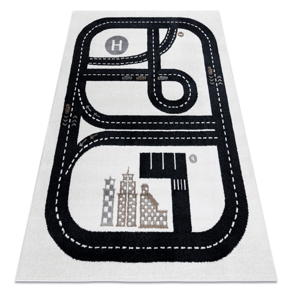 Carpet Fun Track For Children, Street, Town 160X220 Cm Cream Rugsx