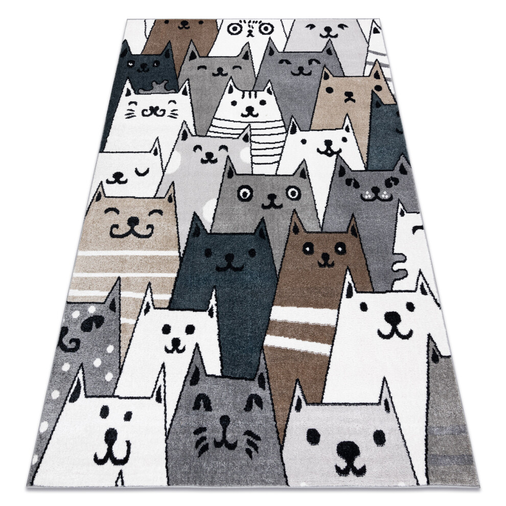 Carpet Fun Gatti For Children, Cats, Animals Colorful Multi 160X220 Cm Multicoloured Rugsx