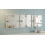 3 Art Deco Wall Mirror Tile White 1920 Design 25Cm 1