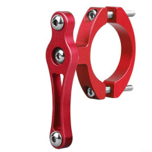 Aluminum Alloy Cup Holder For Motorcycles - Easy Install, Anodized Finish, Single-Screw Red