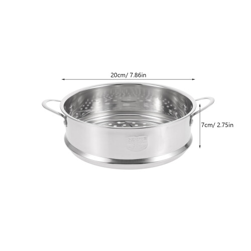 20cm stainless steel steamer basket with handles for kitchen use 1
