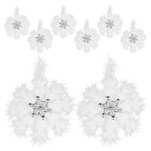 8pcs glitter snowflake ornaments for christmas holiday decor
