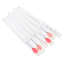 6 pezzi pennelli labbra in silicone con coperchio per rossetto