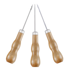 3 pezzi ago cucito con legno, aghi per rete, strumenti cucitura