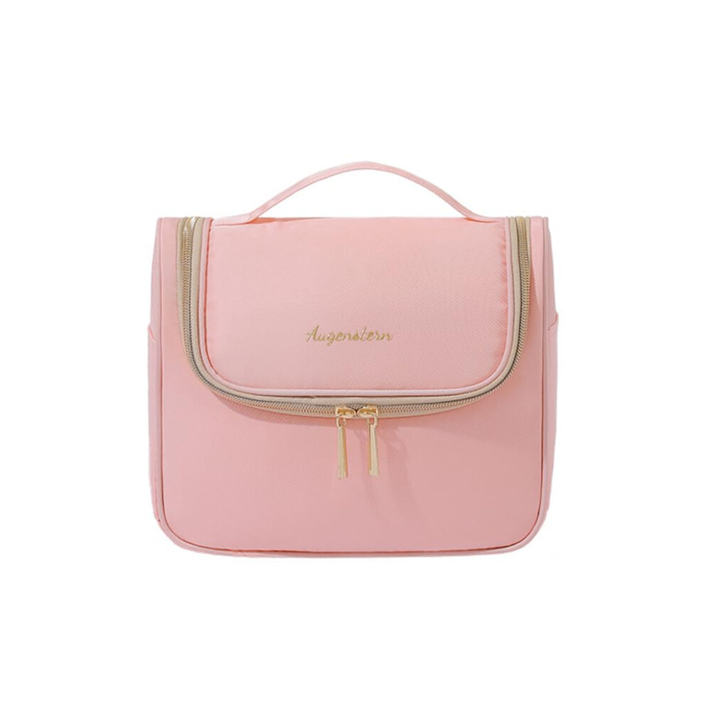 Handle Makeup Bag Polyester Large Capacity Cosmetic Bag Travel Makeup Bag Pink