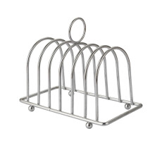 Toast Bread Rack Stainless Steel Bread Holder 6-Slice Kitchen Display Stand Food Display Tool