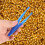 100pcs disposable plastic tweezers for craft use (blue) 8