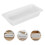 Ceramic Serving Tray White Rectangular Food Warmer for Restaurants 11