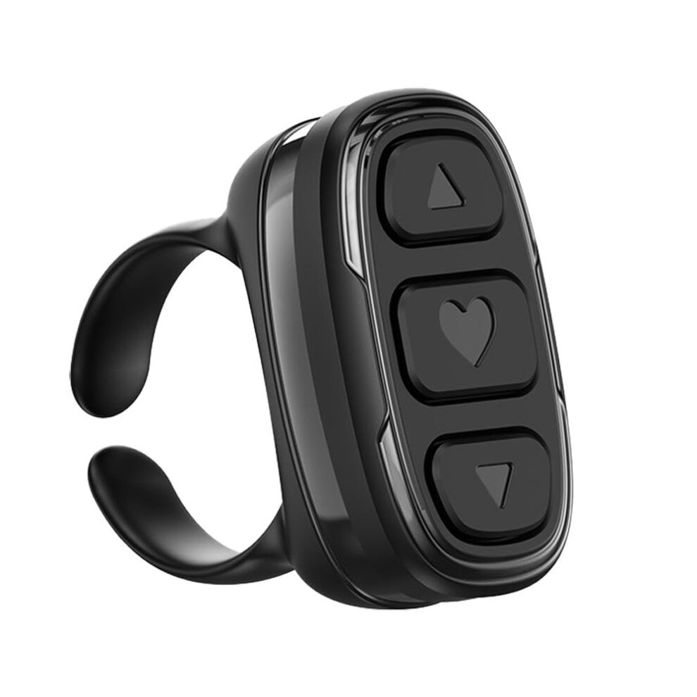 Portable Fingertip Remote Page Turner For Smartphones Camera Shutter Video Ebooks Reading Model U3y0 1Pcs Black 9393856908240