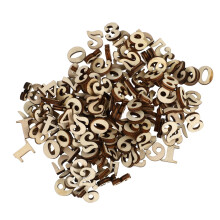 200 szt. 15 mm drewniane plastry z liczbami do scrapbookingu i DIY