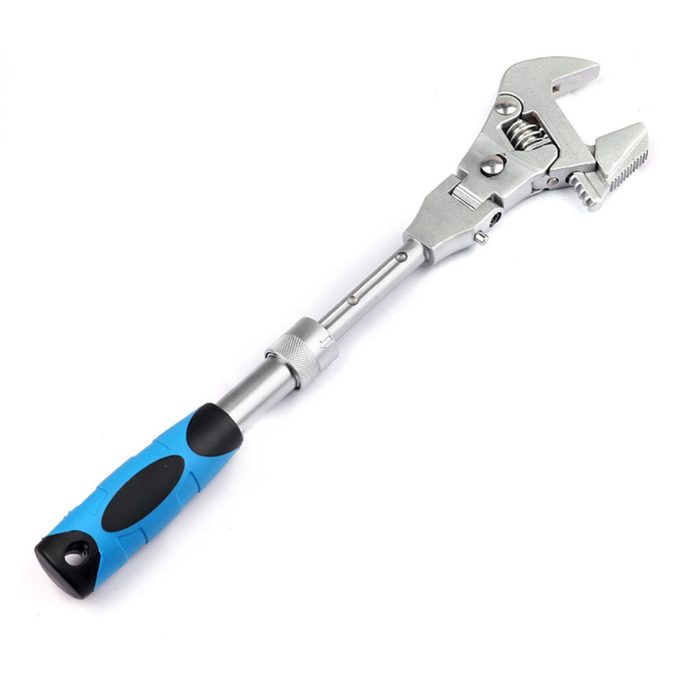 10-Inch 5 In 1 Multi Function Adjustable Wrench Telescoping Folding Ratchet Spanner Swivel Head For Plumbing Electrical 9084446050196