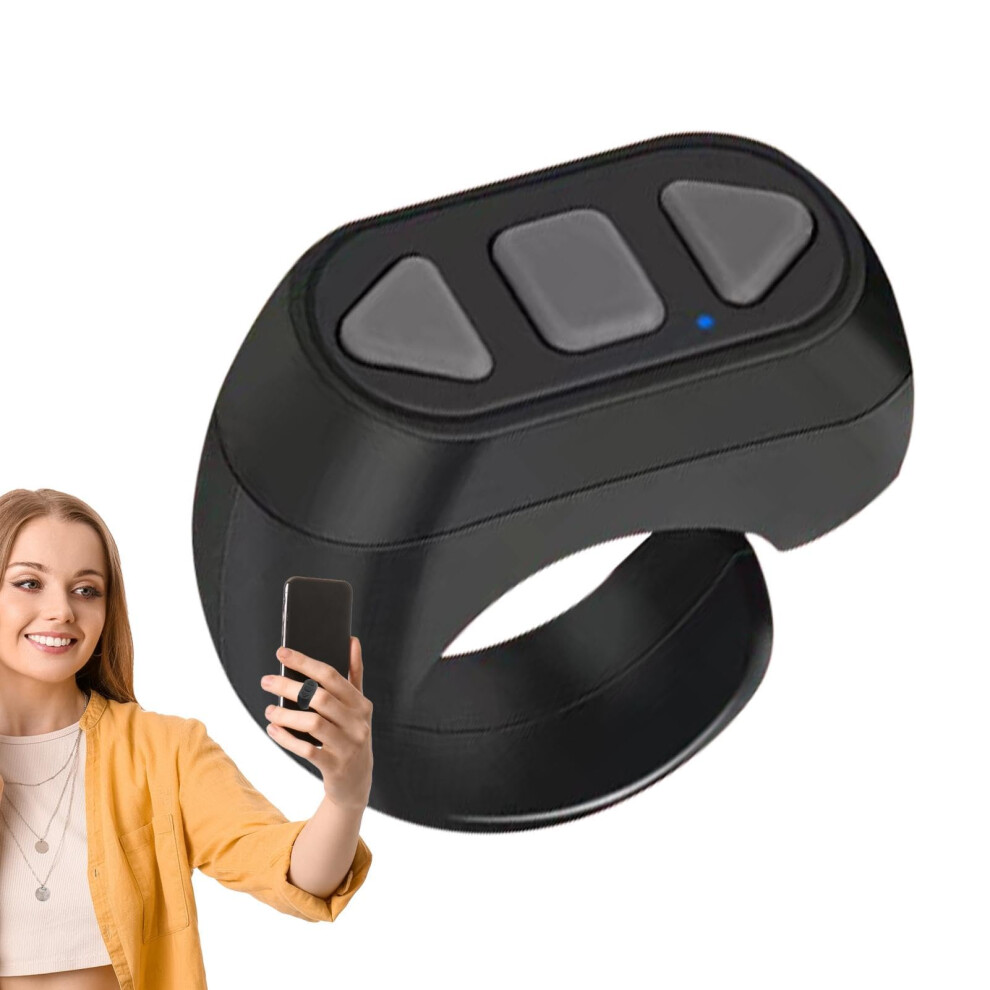 Remote Scrolling Ring Wireless Page Turner Selfie Shutter Button Thumb Remote Control Video Scroll Button Phone Remote 9354506878214