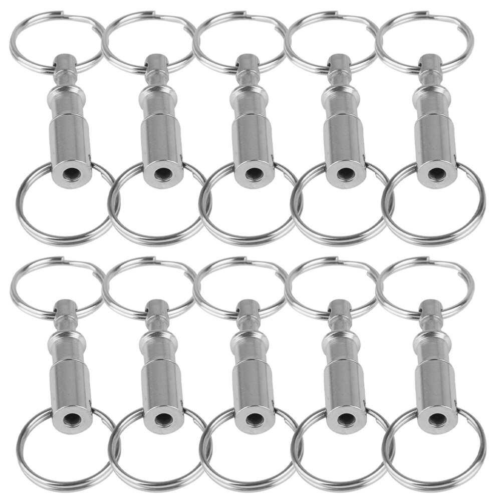 10 Szt. RozłąCzalnych Kluczy Z PodwóJnymi SprężYnowymi ObrąCzkami-image