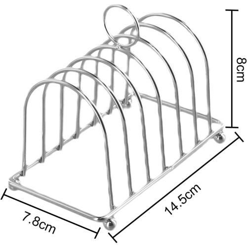 Stainless Steel Bread Holder Rack, Countertop Kitchen Accessory, Modern Sleek Design, Compact Size 2