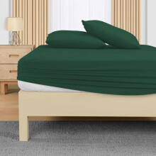 (EMERALD, King) 40CM & 25CM Extra Deep Pocket Fitted Sheet – Premium Soft Microfiber, 16 Colors, Snug Fit for Thick Mattresses. Available in Single, Double