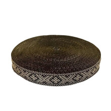 Webbing 8 Yards Woven Jacquard Ribbon Lace For Curtain And Clothing Accessory, 3.3 cm, Polyester, Black/White
