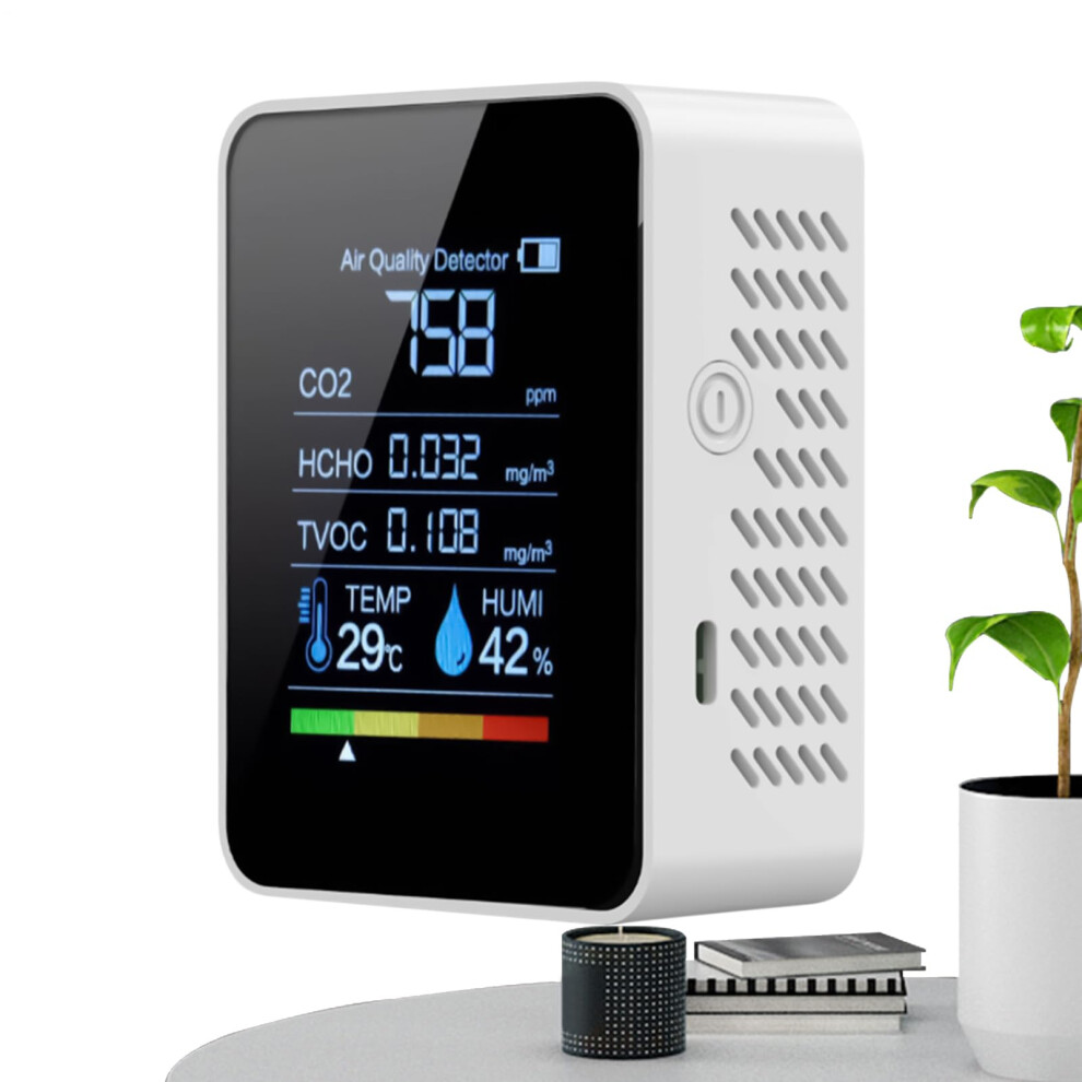 Air Quality Meter Portable CO2 Monitor For Grow Tents, Clear LCD Display, Accurate Readings, Home And Bedroom Monitoring