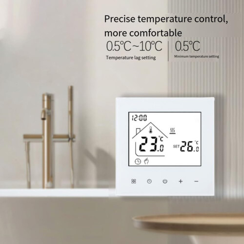 Electric Boiler Temperature Control Panel With Weekly Scheduling And Child Lock For Water Heating, Digital Display 2