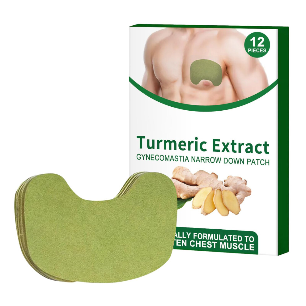 Gynecomastia Compress Patch 36-Count All-Natural Ginger Turmeric Patch For Men, Tightening And Cellulite