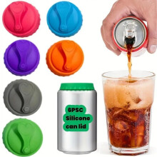 (Multicolor, one-size) Silicone Insulated Soda Can Lid, 6 Counts/set Reusable Beverage Cup Lid, Multicolor Overflow Prevention, Easy To Clean, Bpa-free Sealers