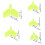 250Pcs Polypropylene Yellow Treble Hook Guards Protective Hook Covers 2