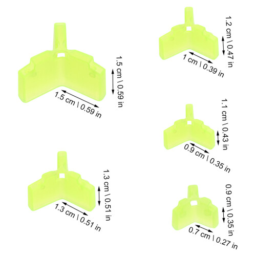 250Pcs Polypropylene Yellow Treble Hook Guards Protective Hook Covers 1