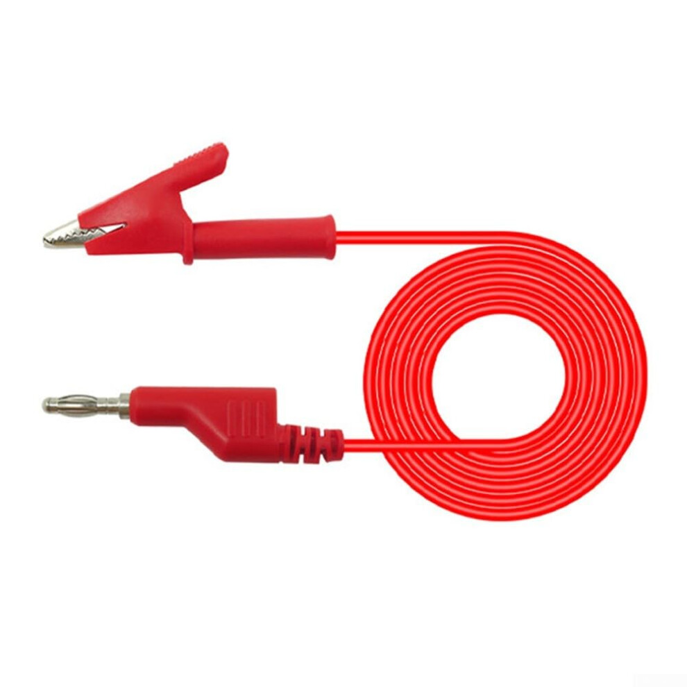 Silicone Wire Test Probes 1M Banana To Crocodile Clips For Power Supply And Signal Detection Five Colors 9354506879181