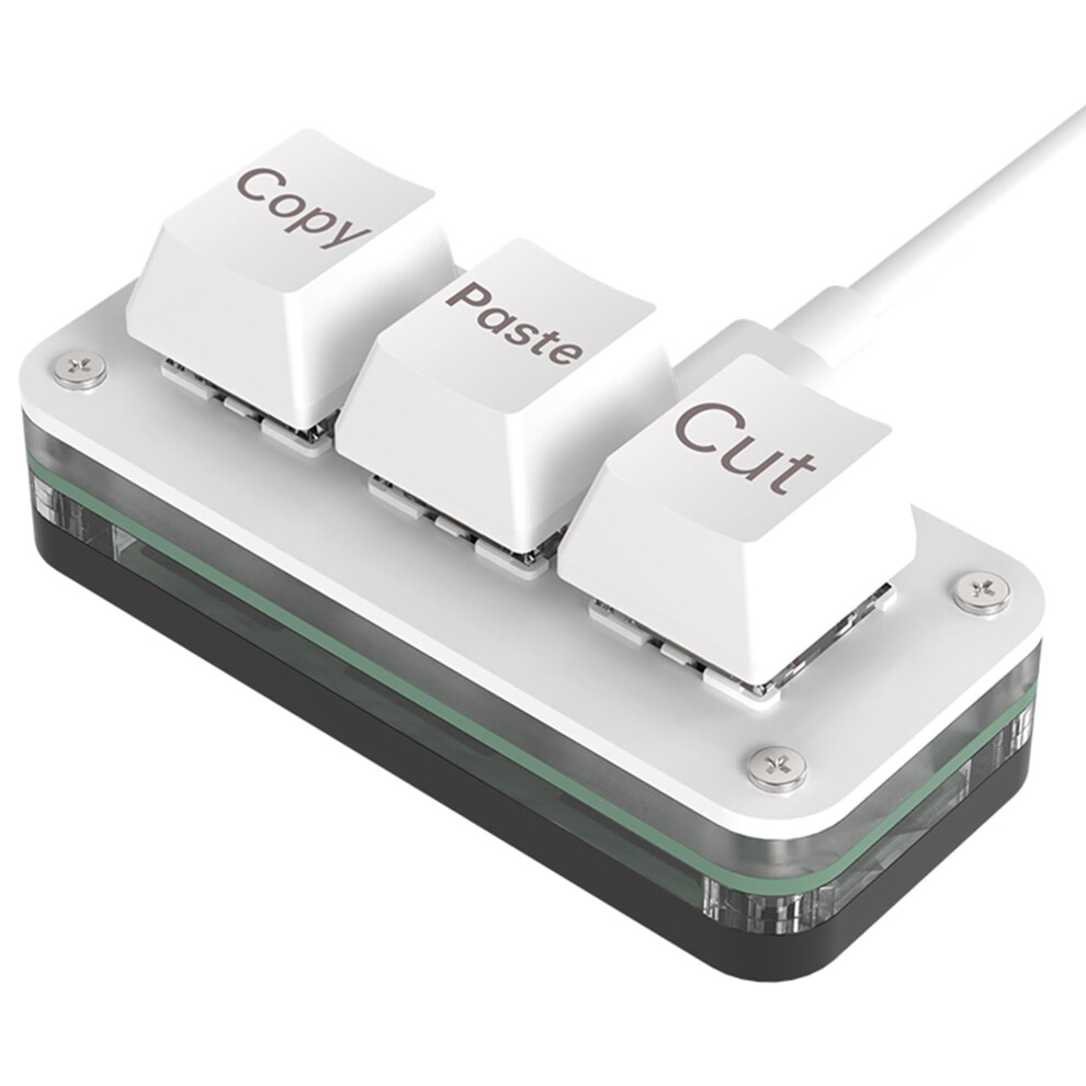 Programmable Keypads Usb-C Mini 2-Key Macro Keyboard With Led Mechanical Hot-Swap Copy Paste Shortcuts Light/Black 9016109029034