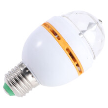 lâmpada led rgb e27 giratória com strobe multimudança cristal