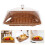 conjunto de cesta para pão com tampa transparente e -legumes 8