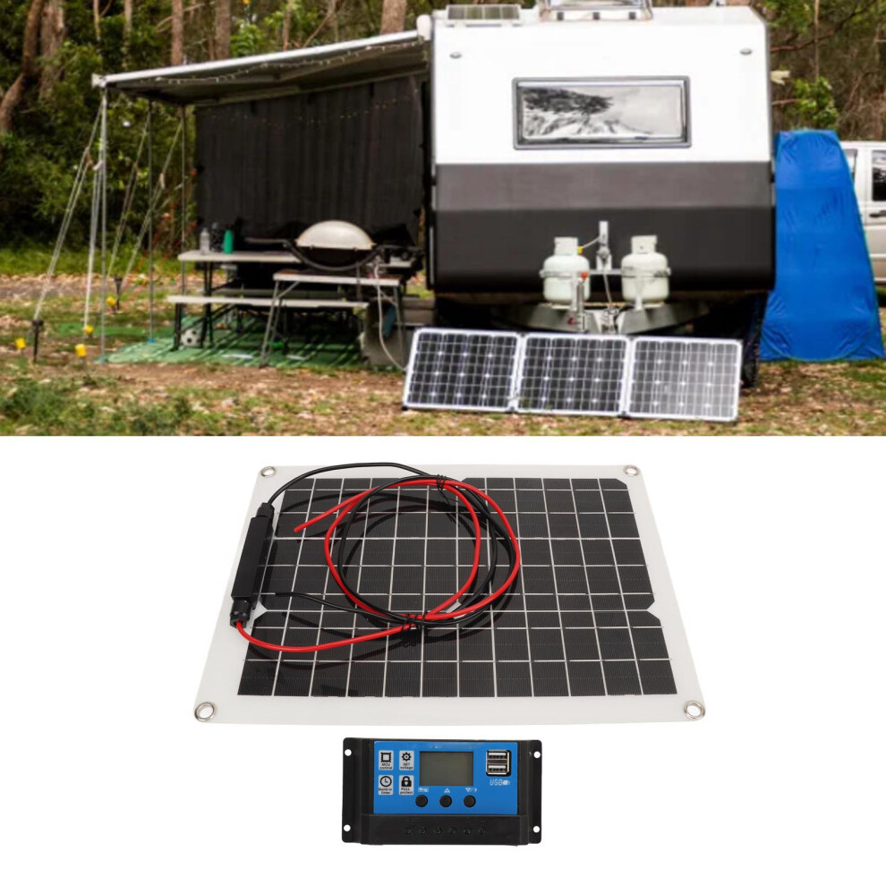15W Solar Panel Kit 12V 24V With 50A Ip67 Controller For Rv Outdoor 9481351572483