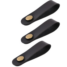 3Stk Schwarzer Gitarrengurt Leder Halsband Für Akustik- Und Ukulelen