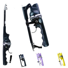 Fishing Rod Foldable Telescopic Outdoor Portable Rod And Reel Combo Black