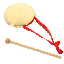 1 set Chinese gong handgong koperen muziekspeelgoed voor festivalfeest