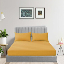 (Mustard, Super King) Extra Deep Premium Quality Micofiber Fitted Bed Sheets - Available 25cm Deep Ultra Soft, Wrinkle-Free & Elastic