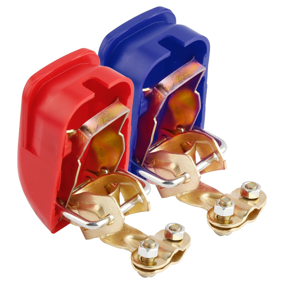 12V Battery Terminals 1 Pair Quick Release Clamps Connectors For Leisure Battery Car Caravan Motorhome 9354506879747