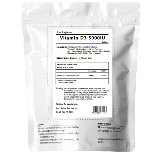 Vitamin D3 5000IU x 180 Tablets Immune Health 1
